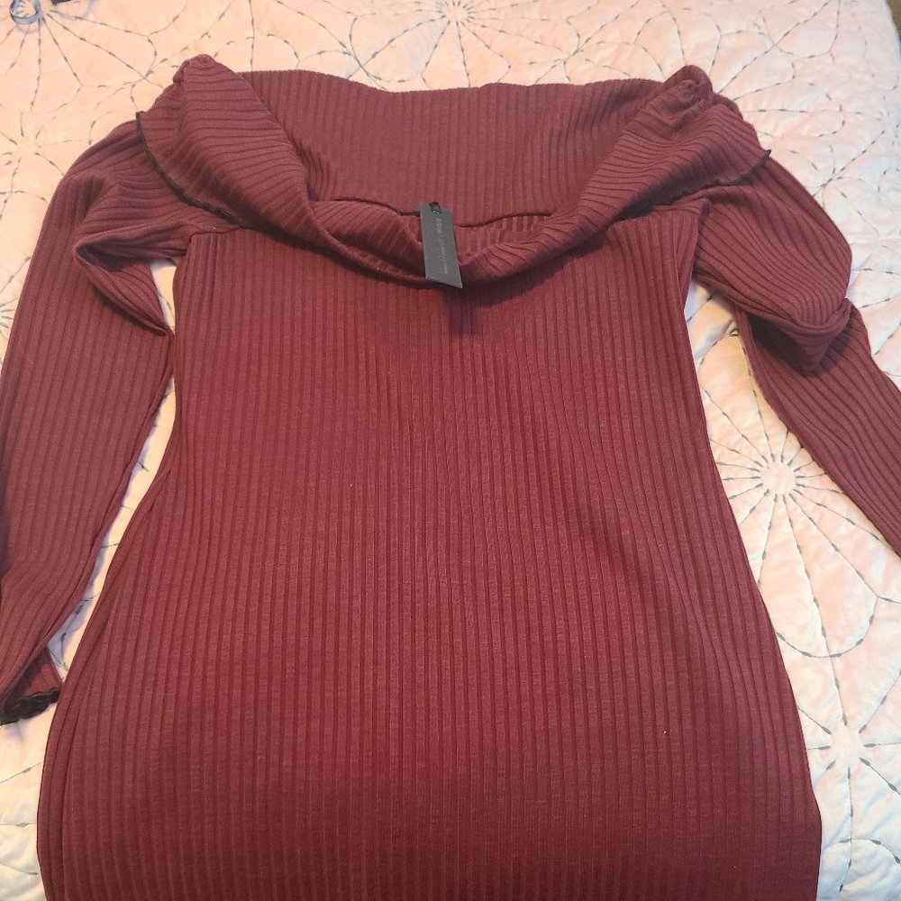 Off the shoulder knit dress